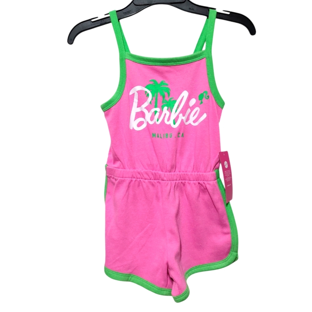 Mattel Barbie Girl's Pink Romper Medium (7/8) NWT